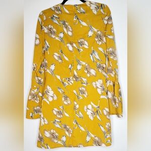 Nasty Gal Floral Ruffle Swing Dress - Yellow Size 6 NWT